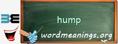 WordMeaning blackboard for hump